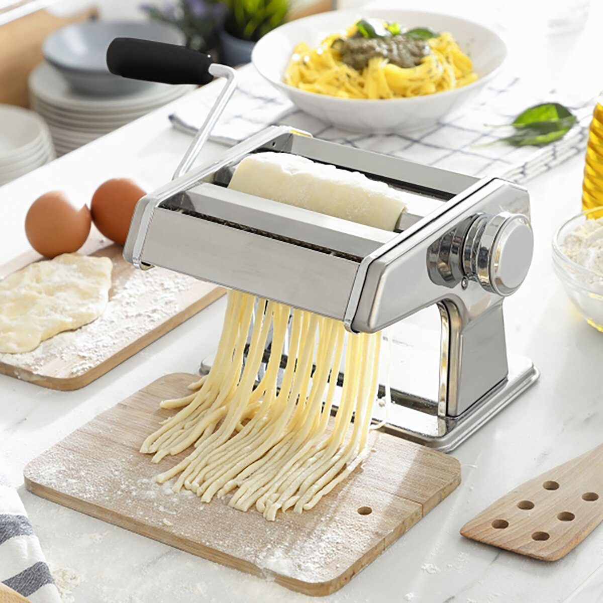 InnovaGoods Nudelmaschine MASCHINE ZUR HERSTELLUNG FRISCHER NUDELN MIT REZEPTEN, Metall
