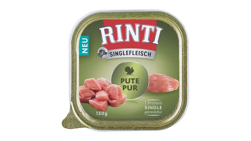 RINTI Hundenassfutter Singlefleisch Pute Pur 150 g