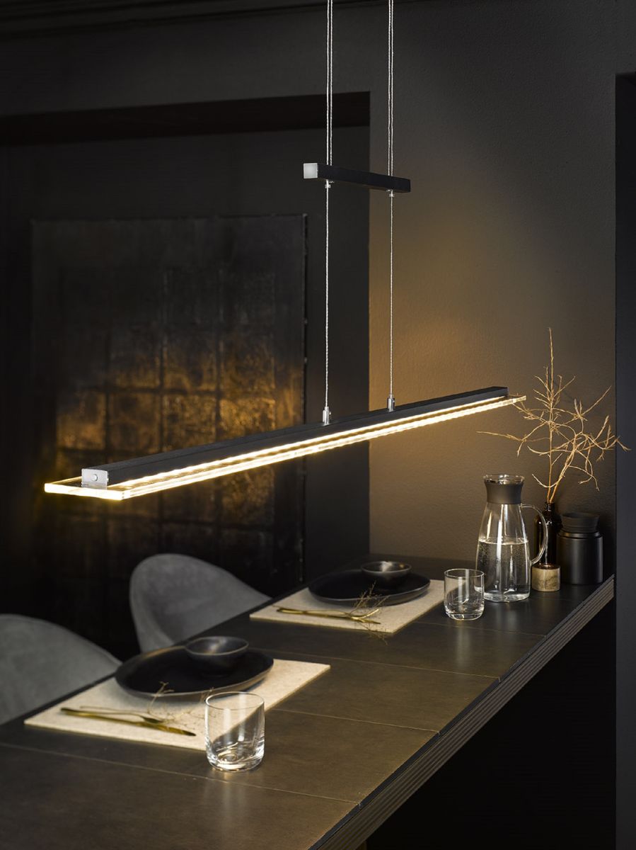 Fischer & Honsel LED Pendelleuchte Tenso TW 88 cm sandschwarz
