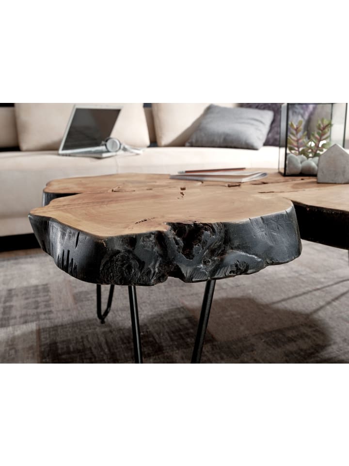KADIMA DESIGN Couchtisch BAGLI Massiv-Holz 115 cm breit Wohnzimmer-Tisch günstig kaufen onesize
