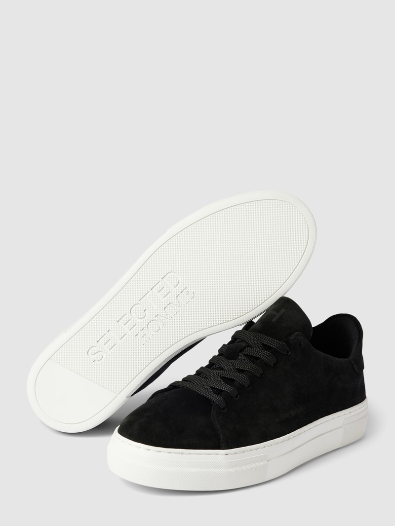 Sneaker mit Schnürverschluss Modell 'DAVID' in schwarz