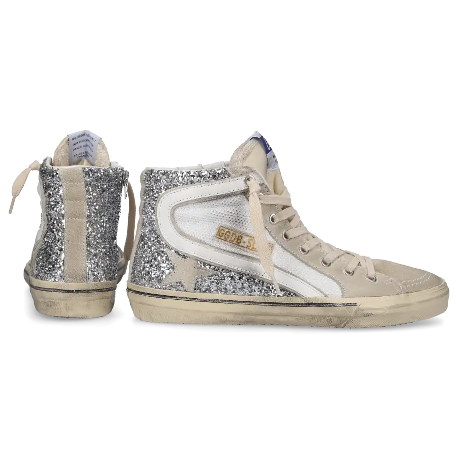 Golden Goose - Sneaker high SLIDE Veloursleder - weiß