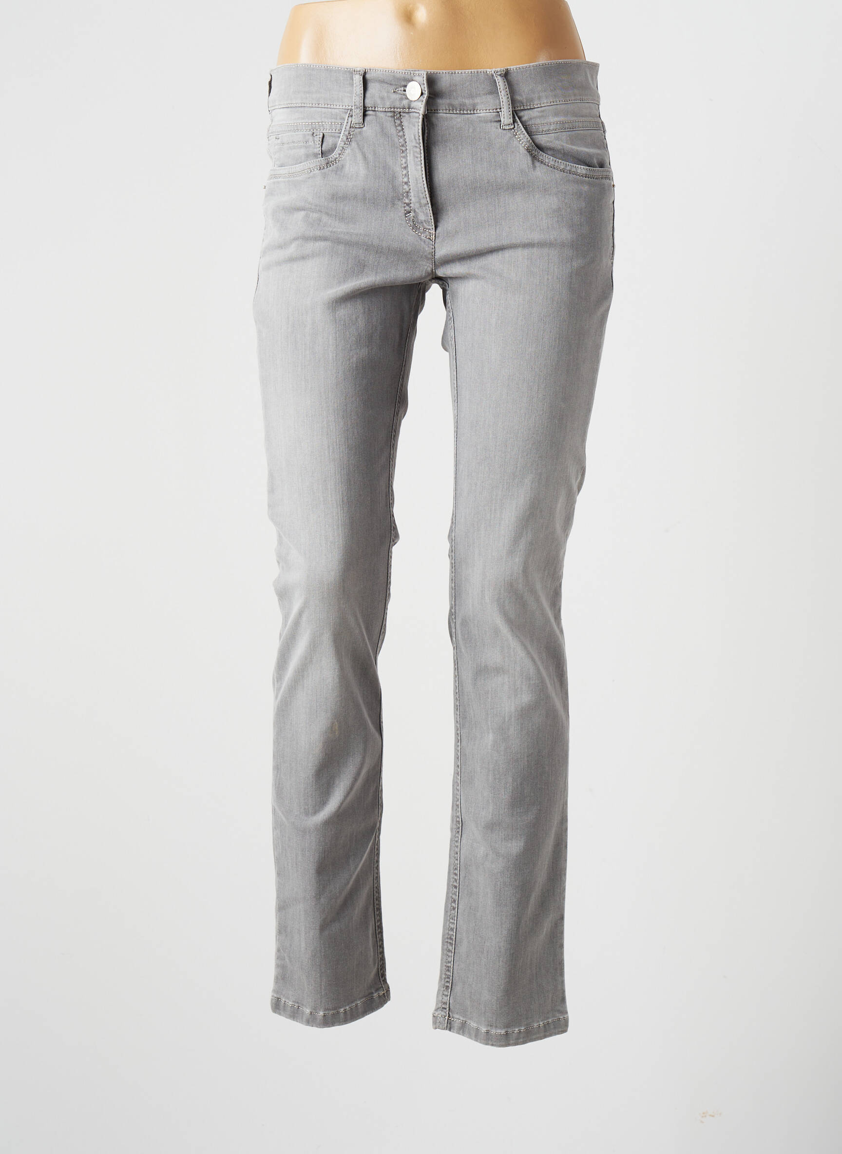 Zerres Jeans Coupe Slim Femme couleur gris