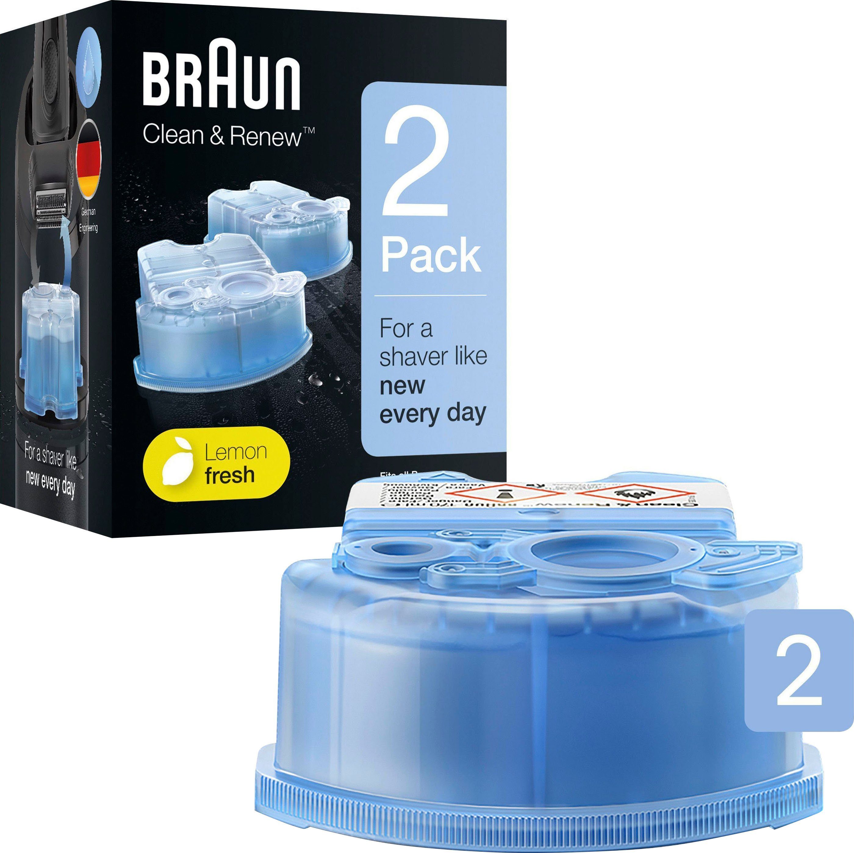 Braun Clean & Renew CCR Elektrorasierer Reinigungslösung (Set, [- als 2er oder 6er)