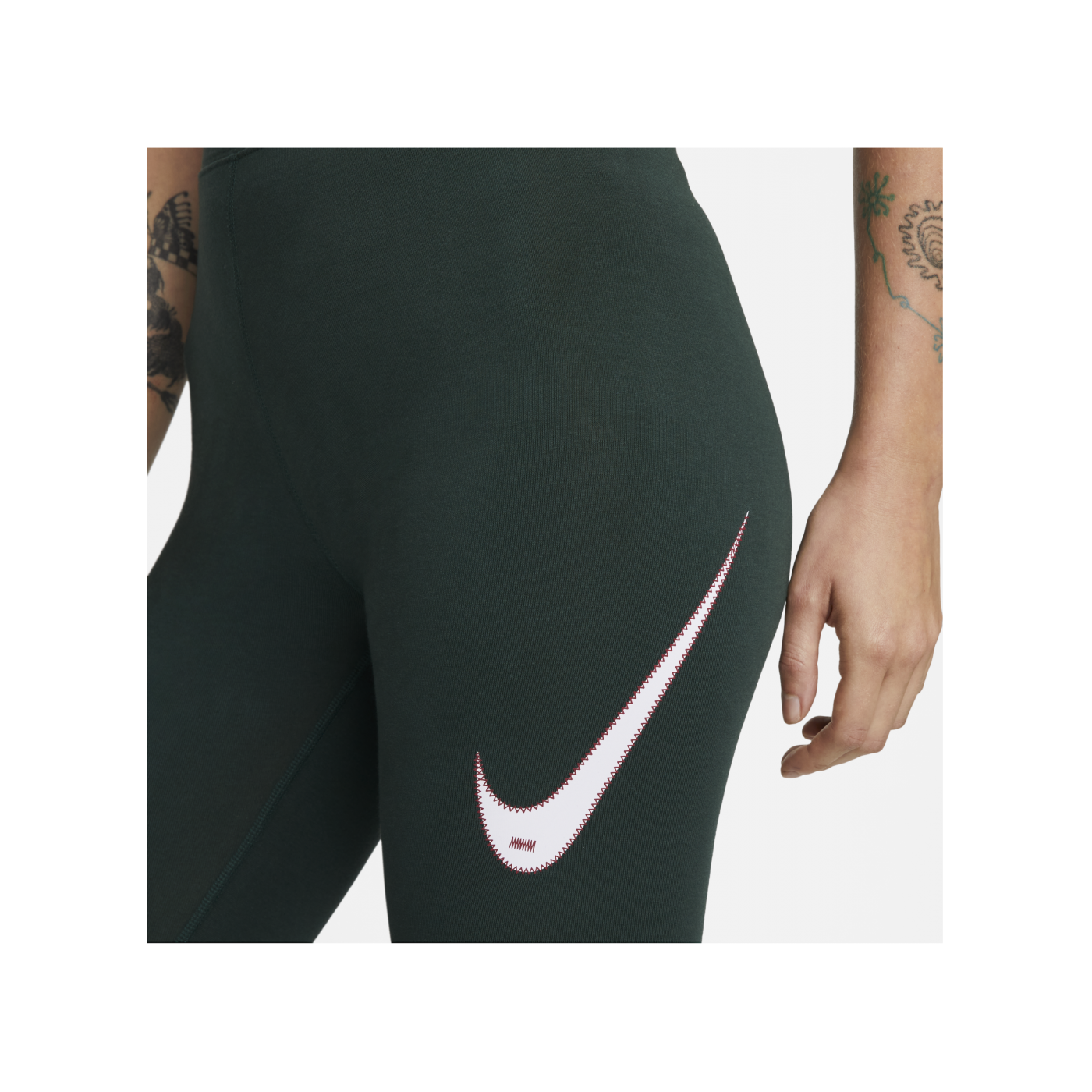 Nike Swoosh High-Rise Leggings Damen Grün F397