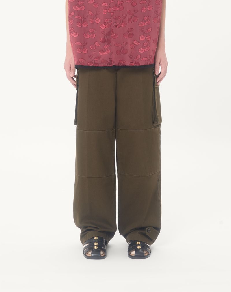 Calça Cargo Gabardine de Algodão Valentino