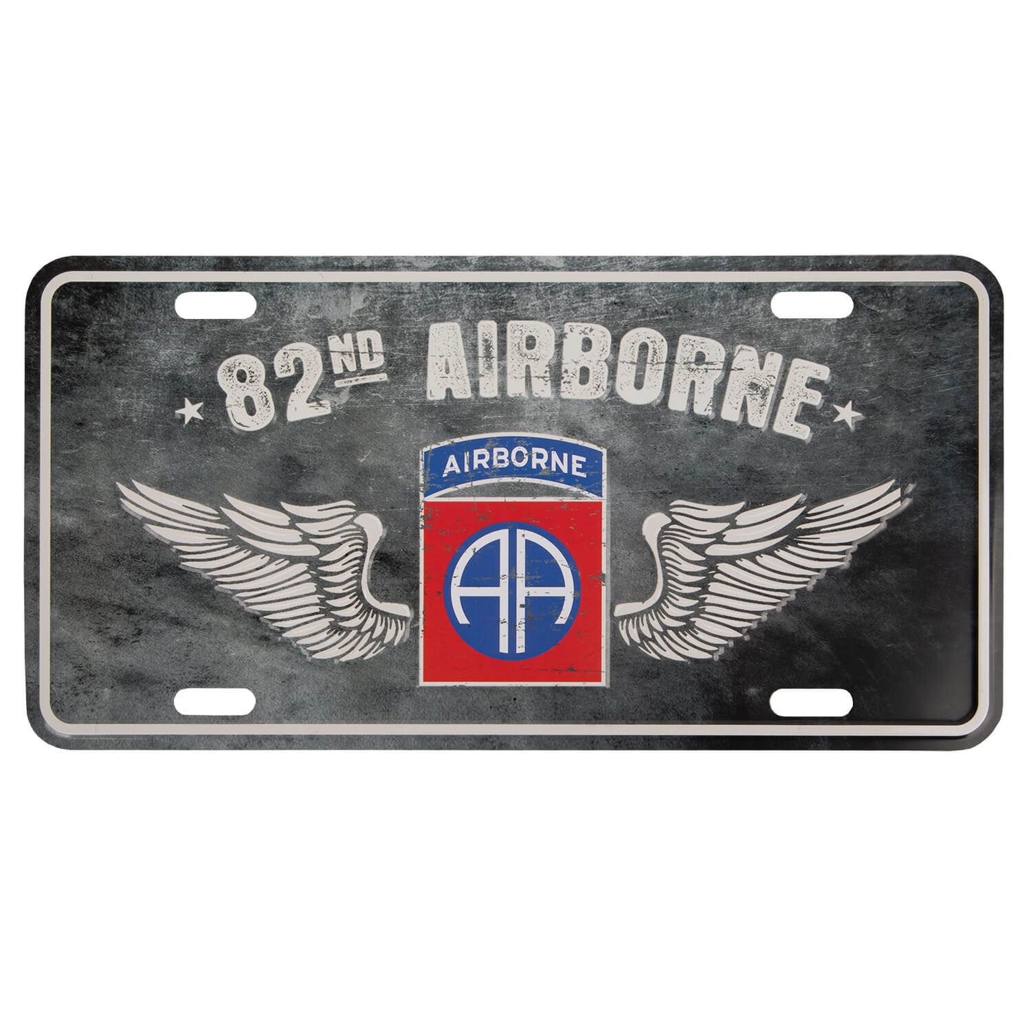 Nummernschild US Style mit Druck 82nd Airborne