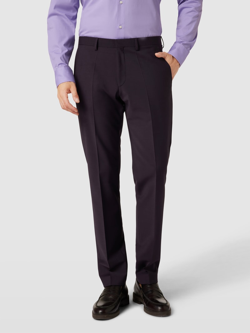 Slim Fit Anzug mit 2-Knopf-Sakko in lila