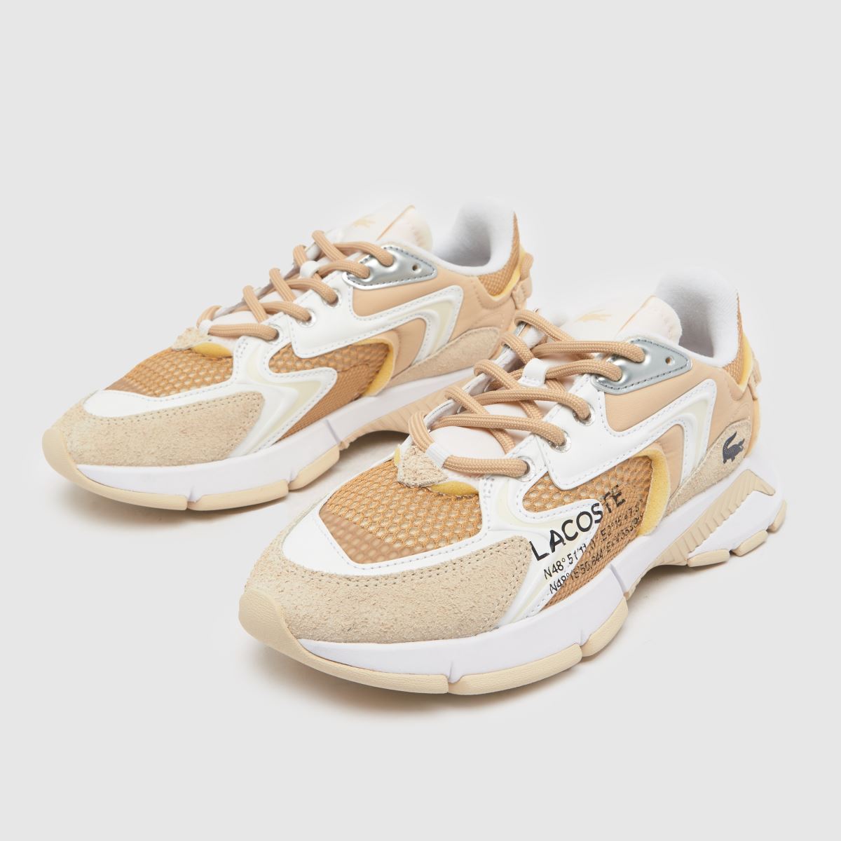 Lacoste – L003 Neo – Vita och beige träningsskor