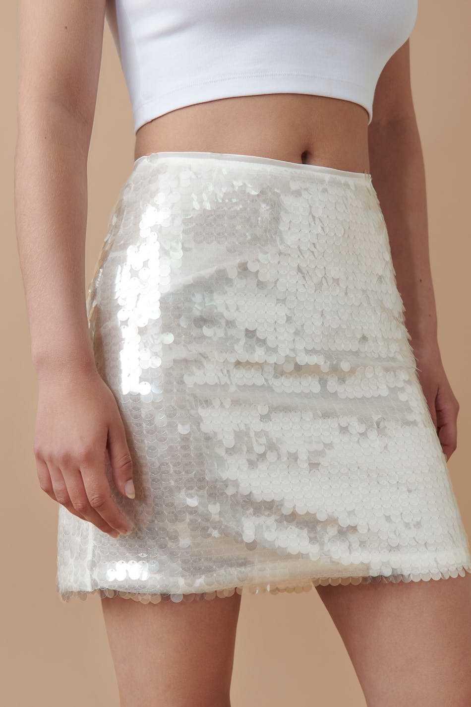 Sequin mini skirt