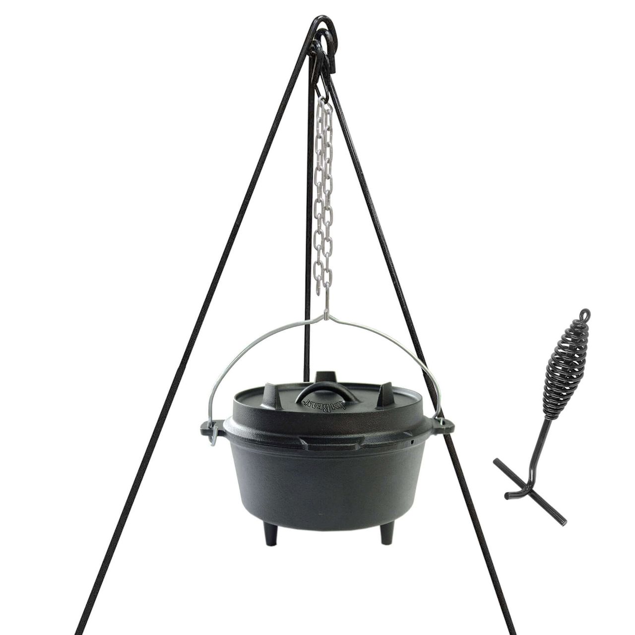 Jim Beam Dutch Oven mit 2-IN-1-Deckel aus Gusseisen