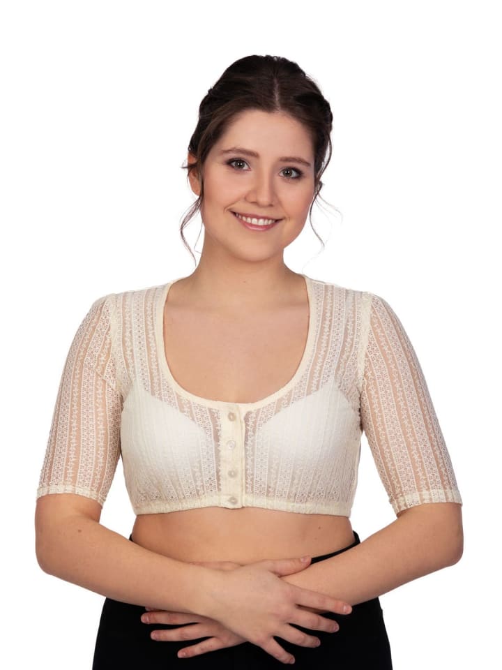 Edelnice Dirndlbluse Kassandra in beige günstig kaufen