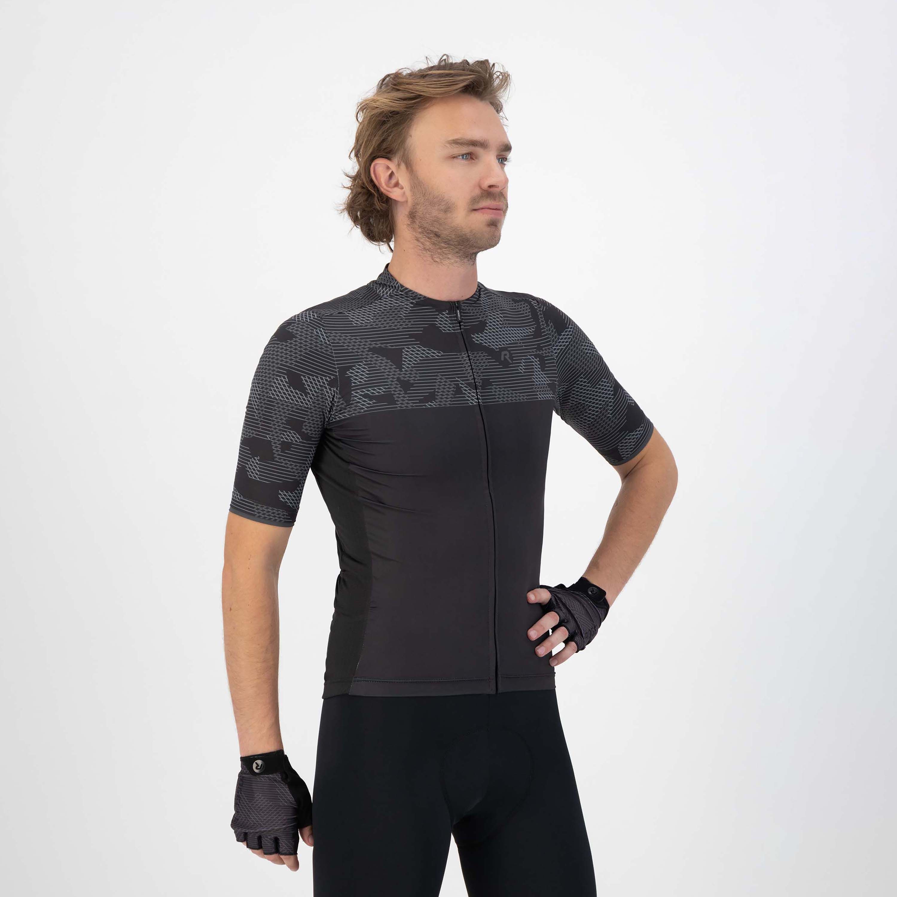 Rogelli Camo Blau/Grau Herren Radtrikot Kurzarm