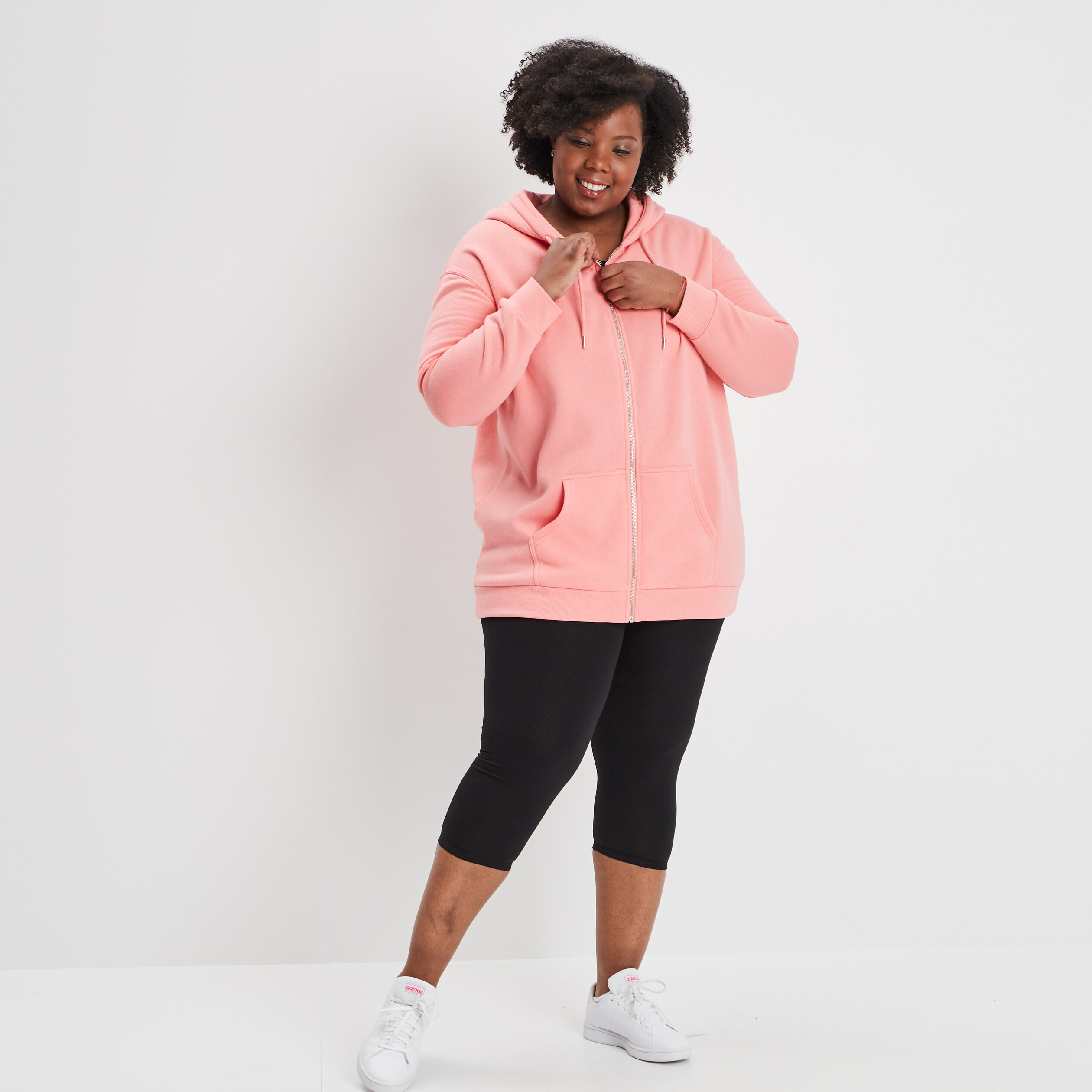 Leggings 7 8ème noir femme grande taille | La Halle