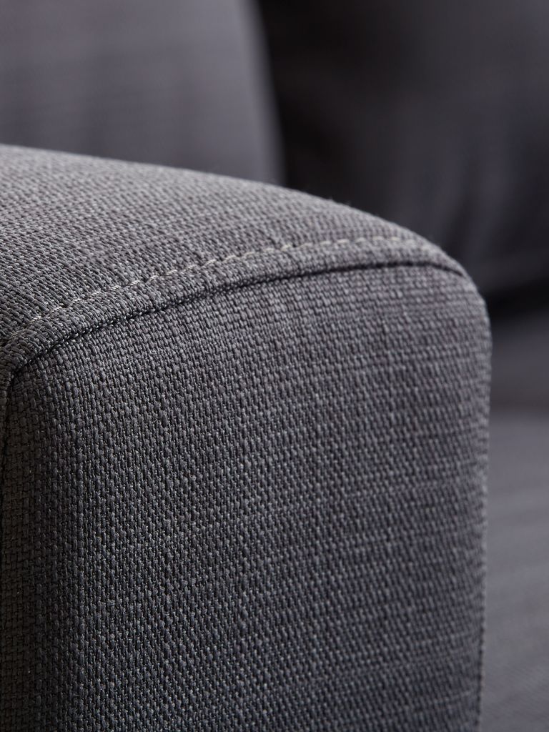 EGENSE Sofa med sjeselong EGENSE mørkegrått stoff