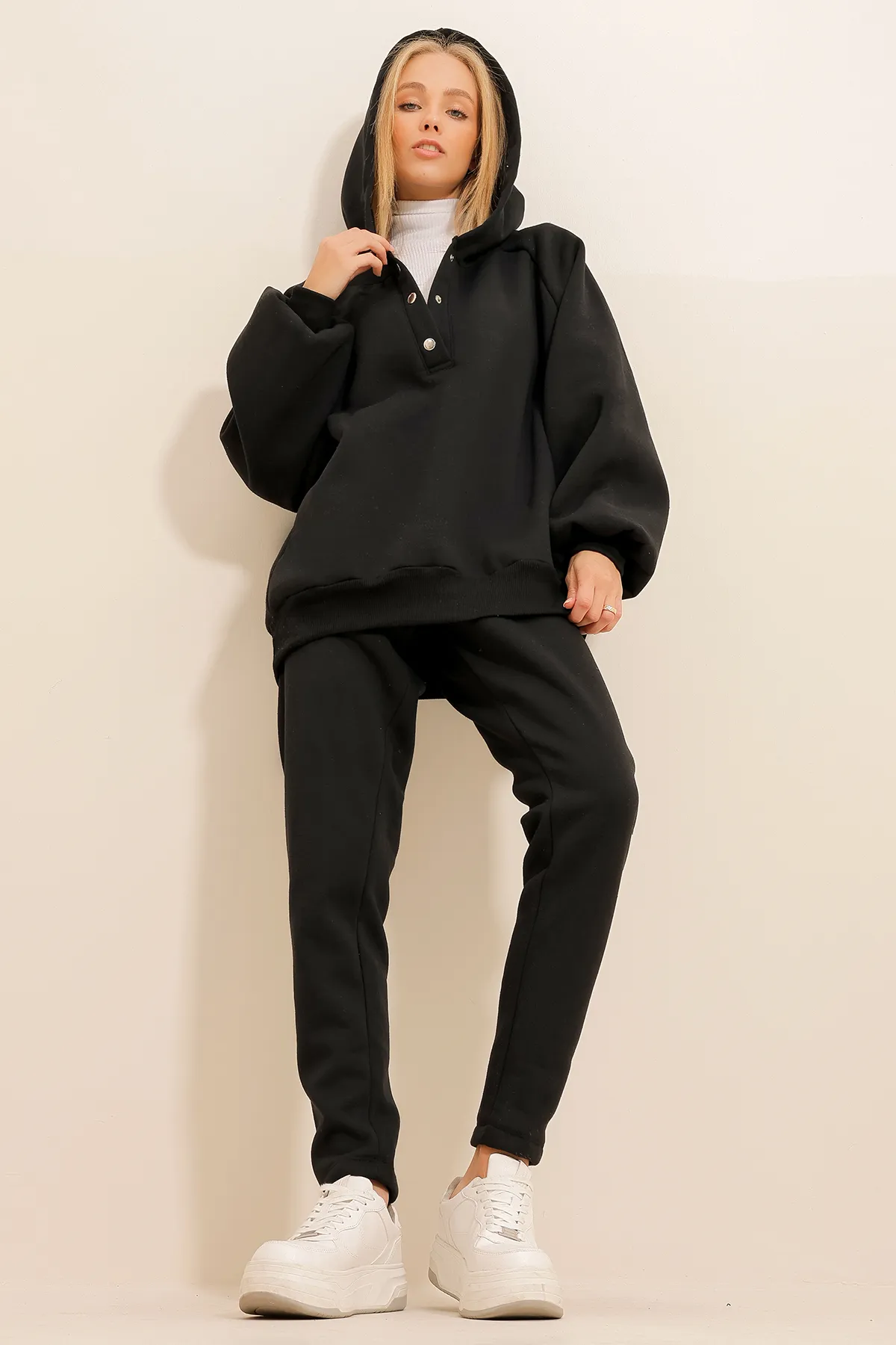 Trend Alaçatı Stili  Zweiteiler - Schwarz - Regular Fit