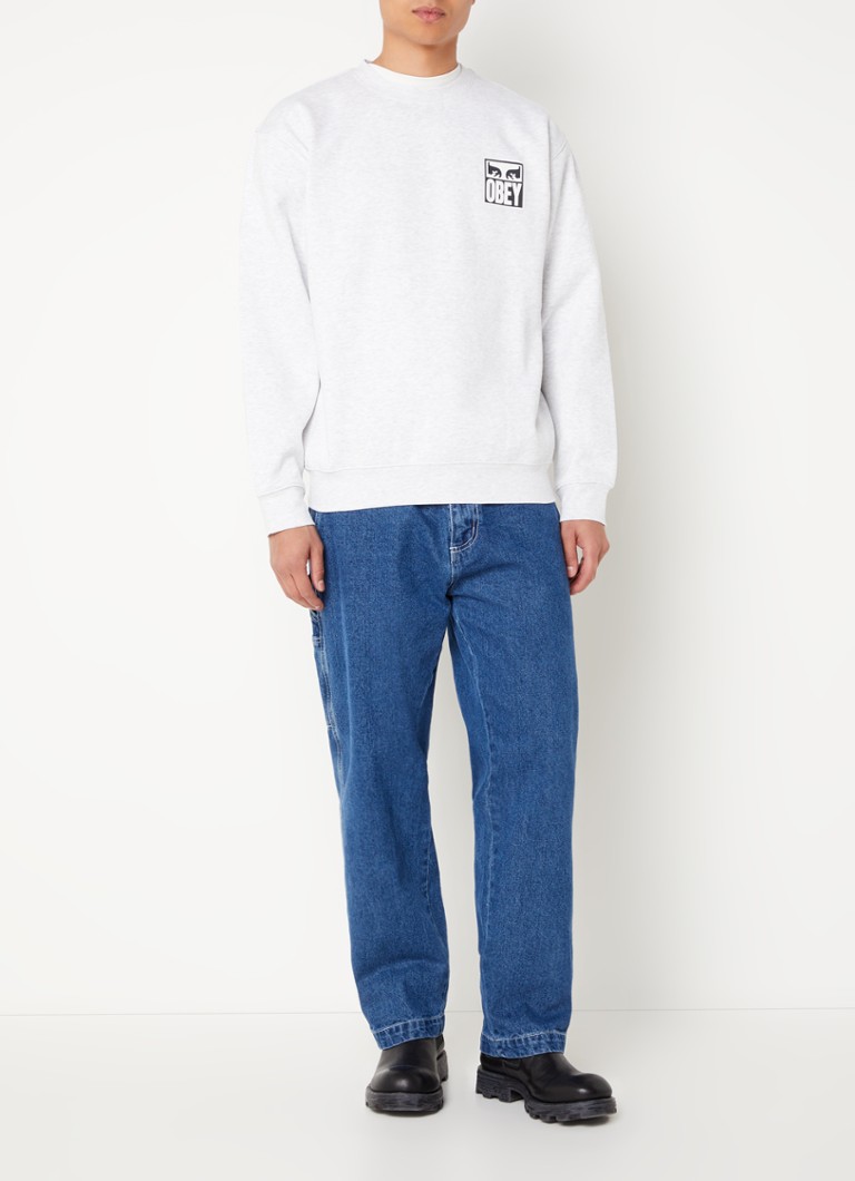 Obey Eyes sweater with logo and back print