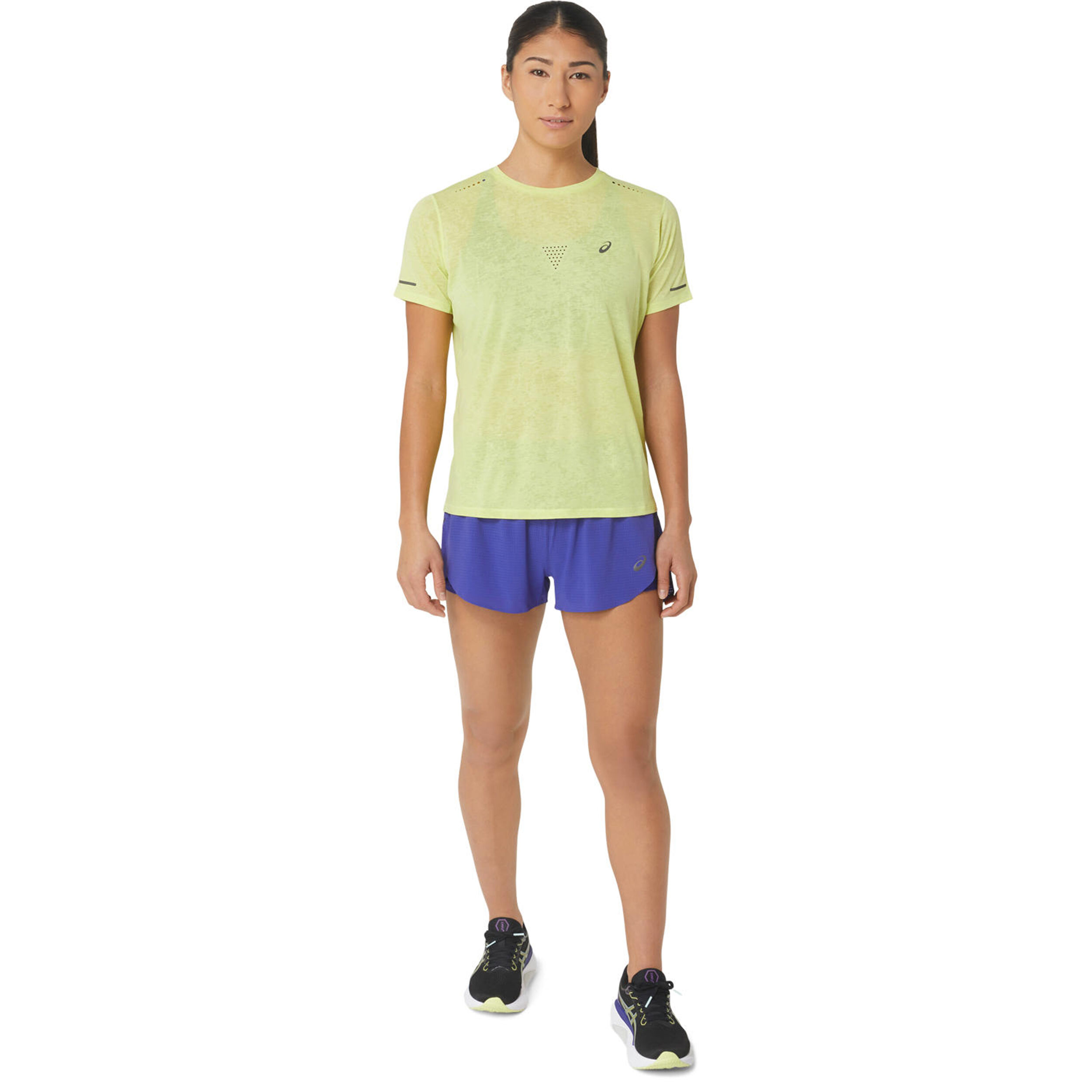 Metarun Pattern Laufshirt Damen - Neongelb