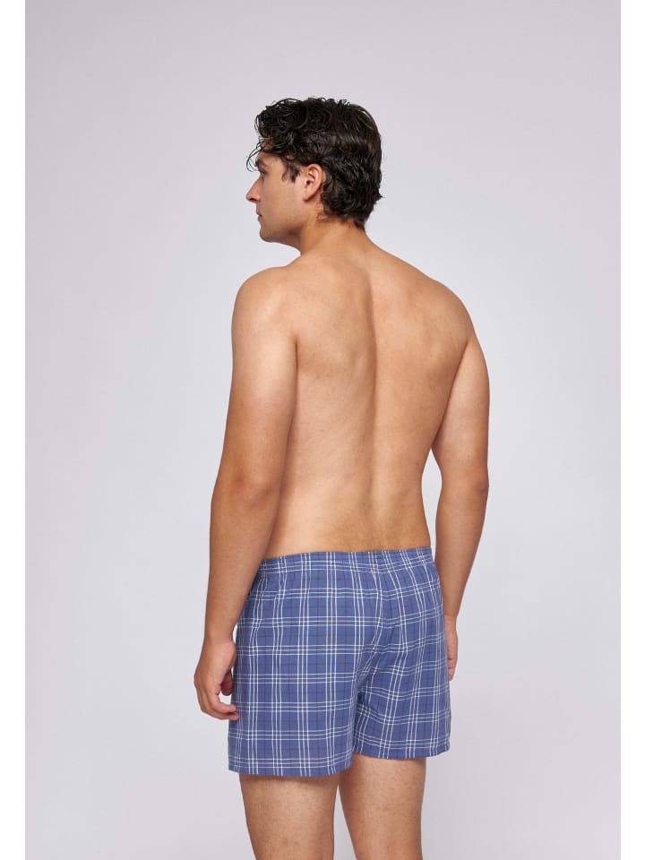 SNOCKS American Woven Boxershorts aus Bio-Baumwolle 3 Stück in Big Check günstig kaufen