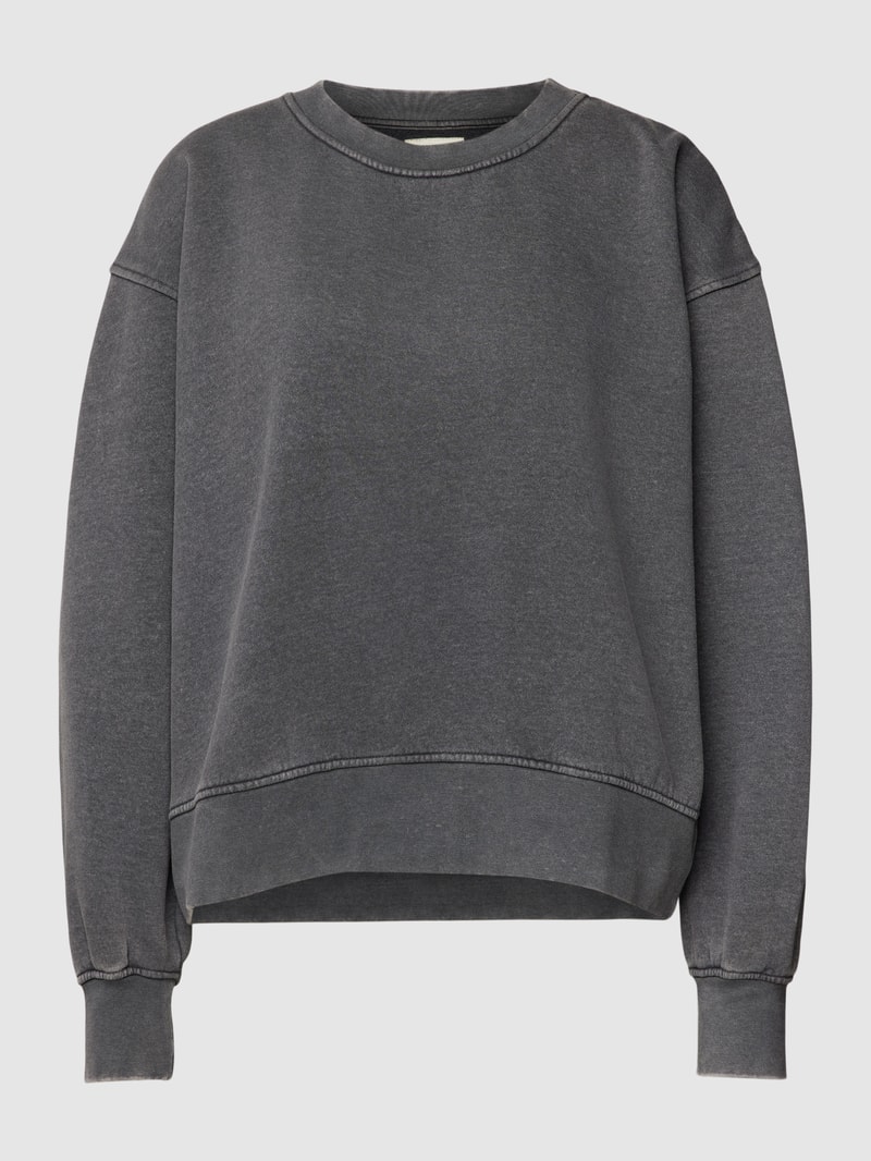 Sweatshirt mit Rundhalsausschnitt in anthrazit
