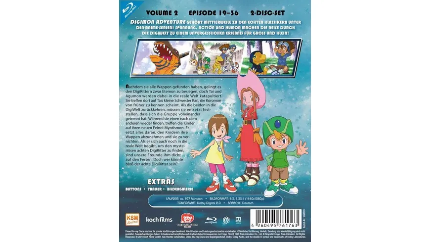 Digimon Adventure - Staffel 1.2 (Ep. 19-36)  [2 BRs]