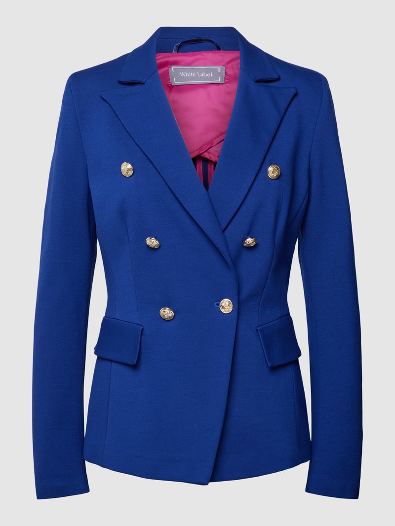 Blazer mit doppelreihiger Knopfleiste in royalblau
