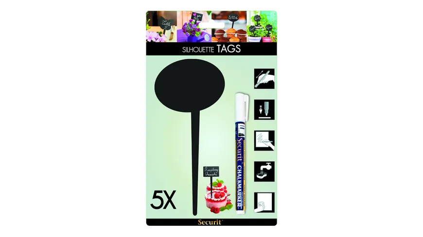 Securit Gartenstecker Bubble inkl. 1 Stift schwarz