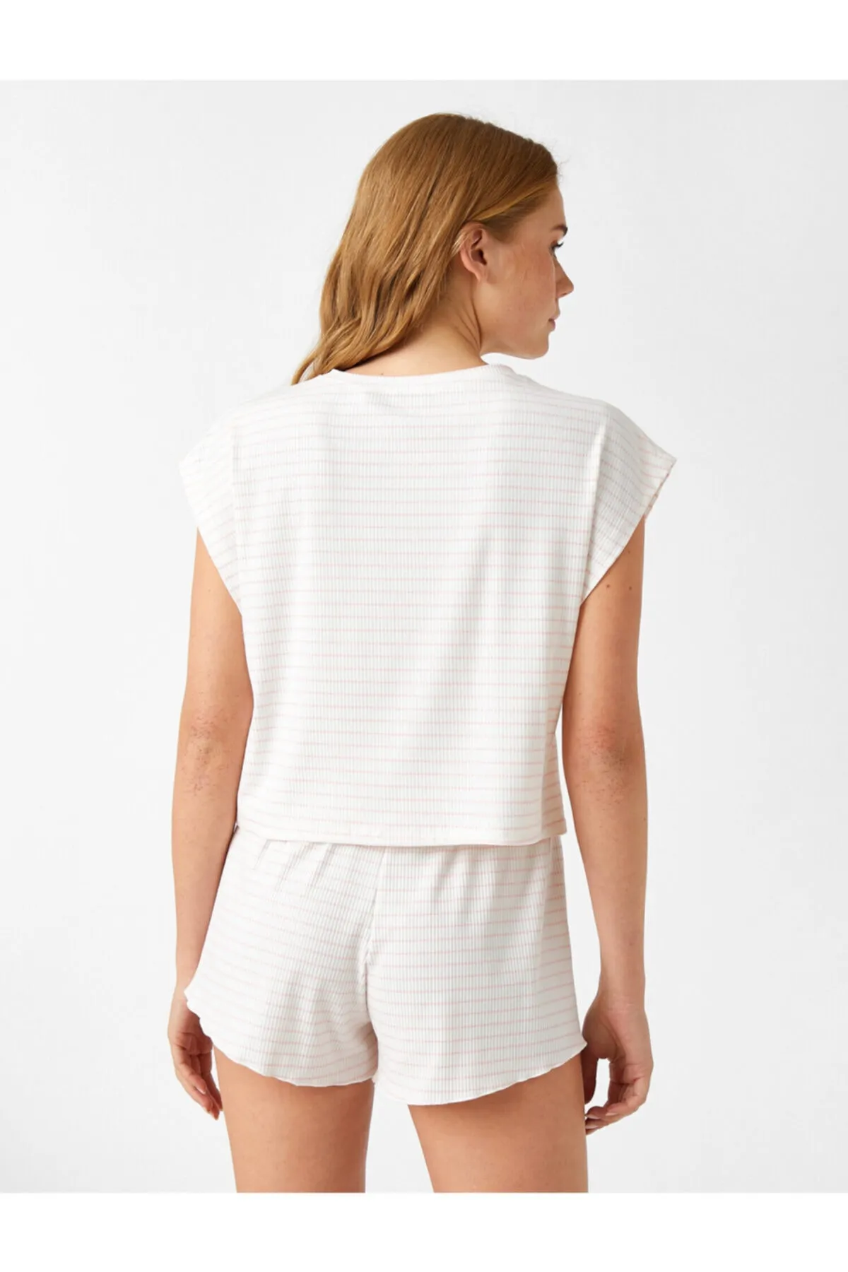 Koton  Gestreiftes gestricktes Pyjama-Oberteil