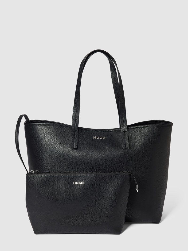 Shopper mit herausnehmbarer Reißverschlusstasche Modell 'CHRIS' in schwarz