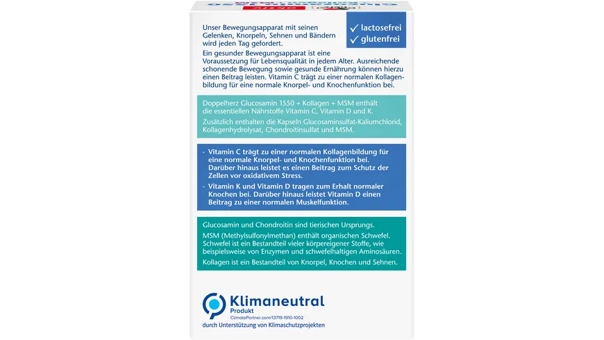 Doppelherz Glucosamin 1500 + Kollagen + MSM