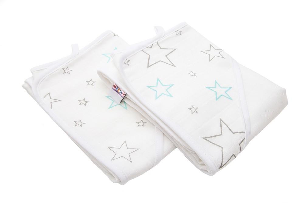 Makian Kaputzenbadetuch, 2er Pack, Design Sterne