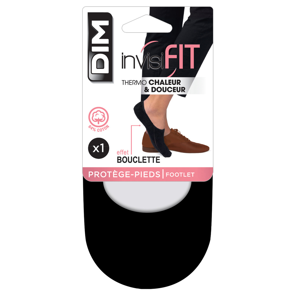 DIM Protège-pieds Invisifit Thermo Noir Protège-pieds