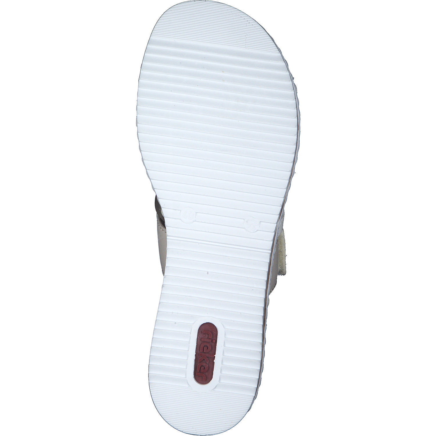 Rieker V3652, Plateau-Pantoletten, Damen, Rot