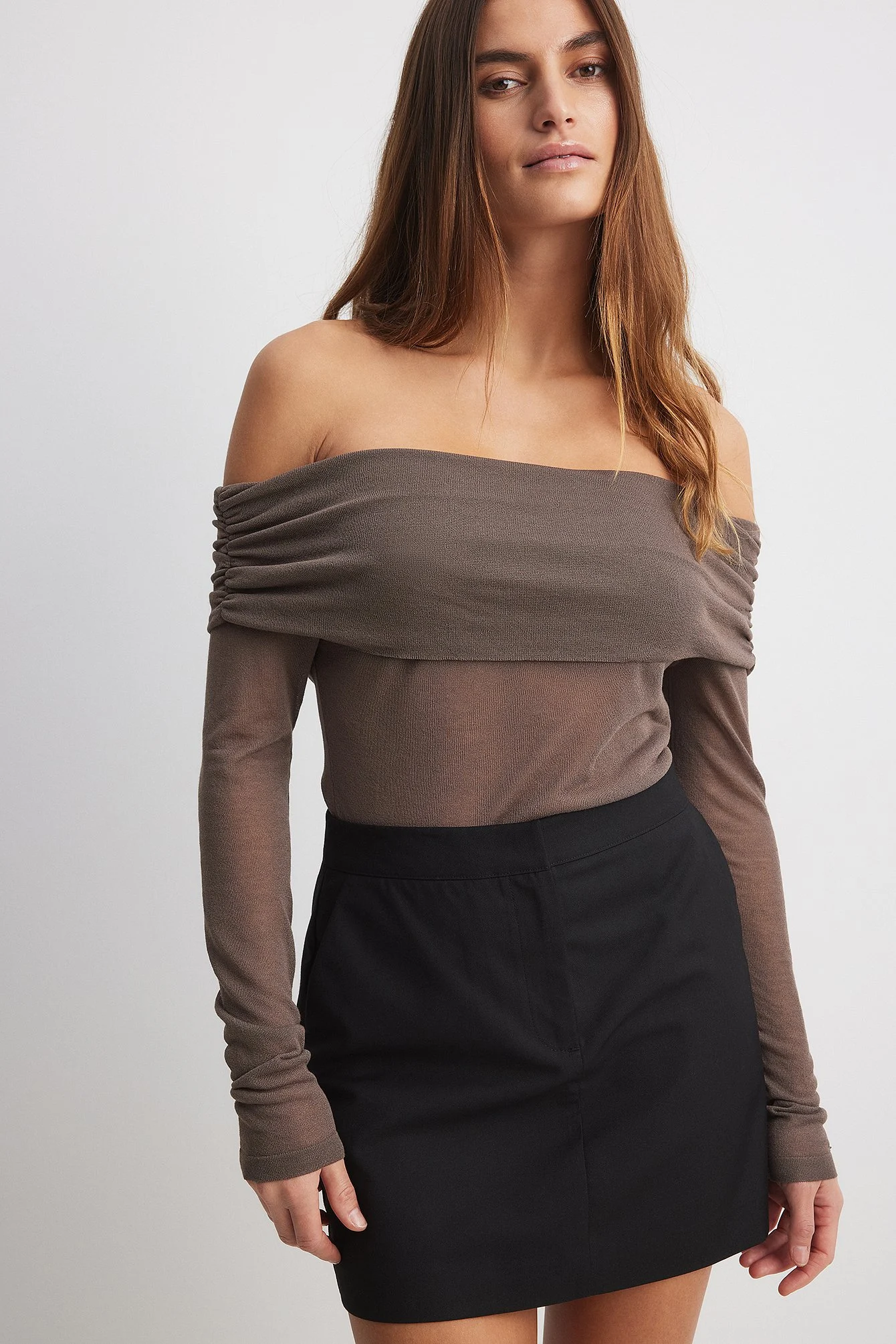 Drapiertes Feinstricktop