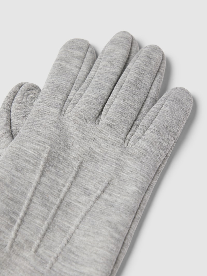 Touchscreen-Handschuhe in Melange-Optik in mittelgrau
