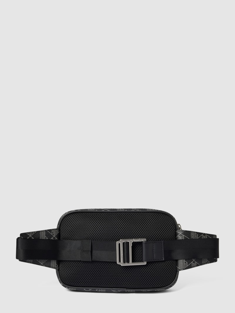 Bauchtasche mit Allover-Logo-Details in schwarz