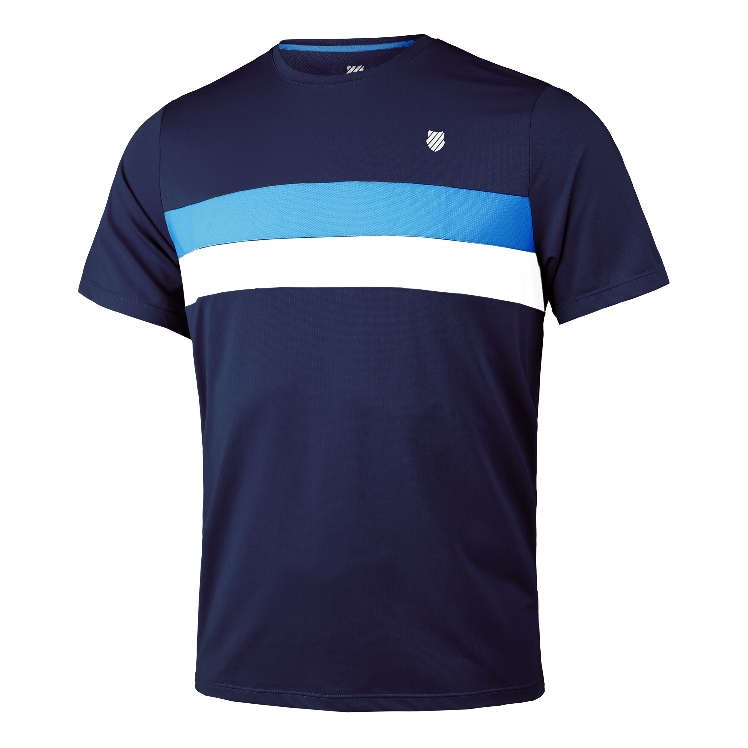 Core Team Stripe Crew T-Shirt Herren - Dunkelblau, Mehrfarbig