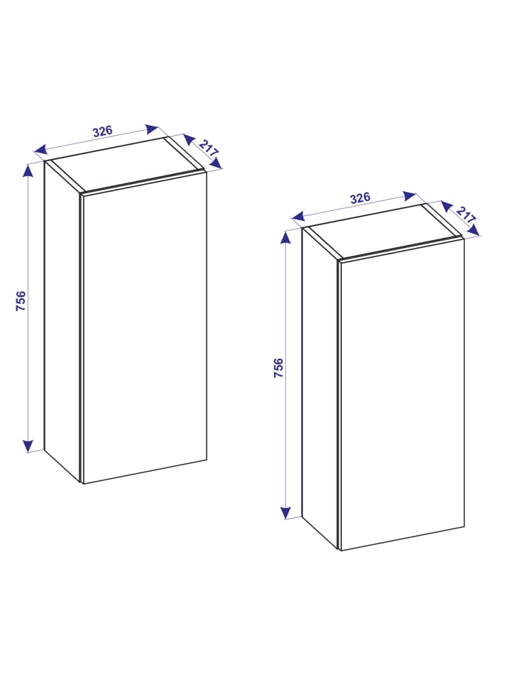 VCM  Holz Badmöbel Bad Hochschrank Badschrank Lendas in Anthrazit günstig kaufen onesize