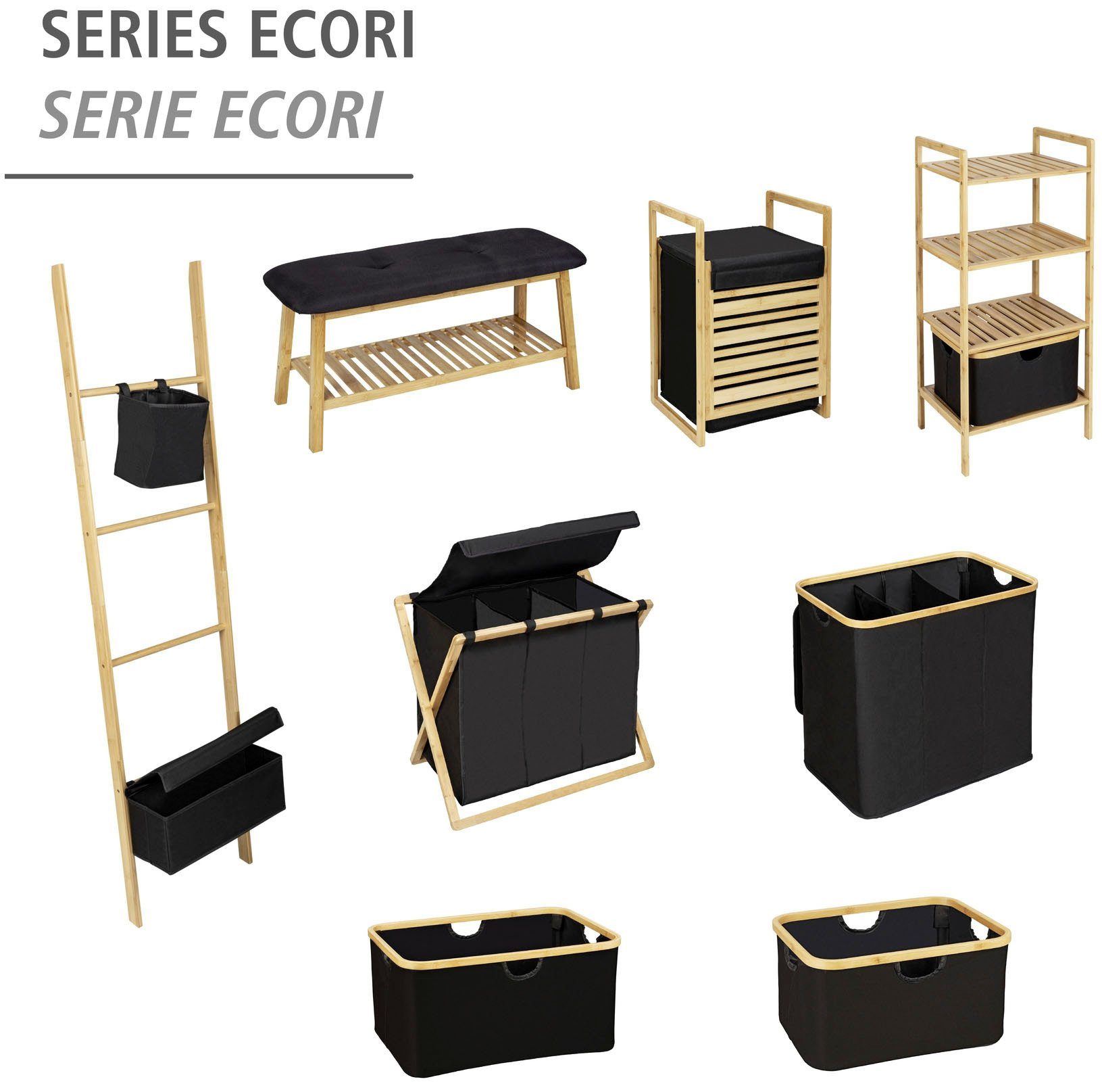 WENKO Wäschetruhe Trio Ecori
