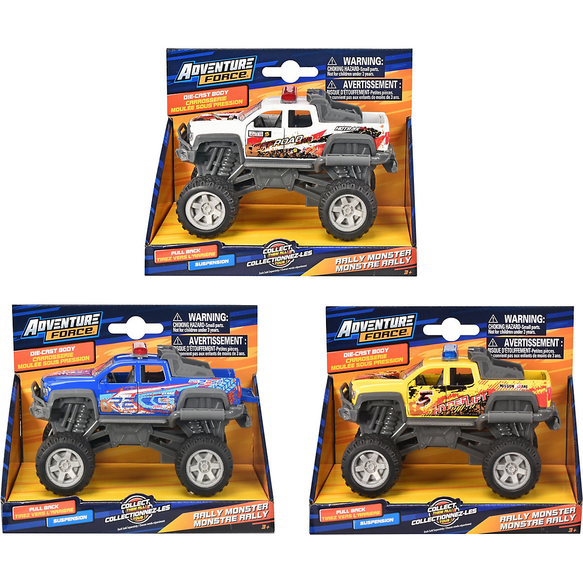 Rally Monster, 3-fach sortiert