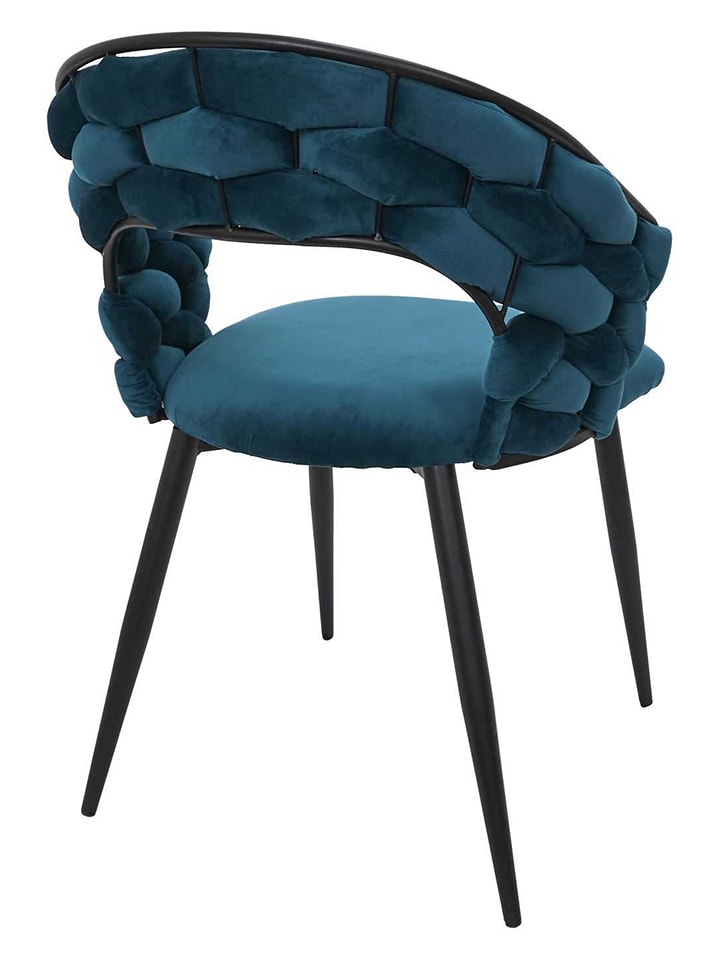 Rétro Chic Esszimmerstuhl ''Sawyer'' in Petrol - (B)63 x (H)83 x (T)54 cm günstig kaufen onesize