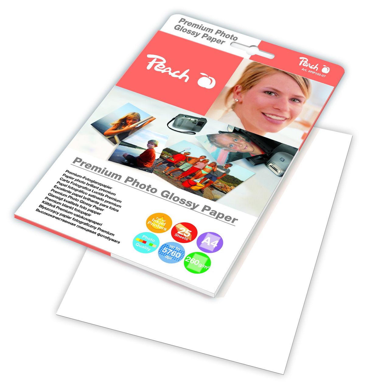 Peach Premium Photo Glossy Papier A4 260 g/m2, 25 Blatt