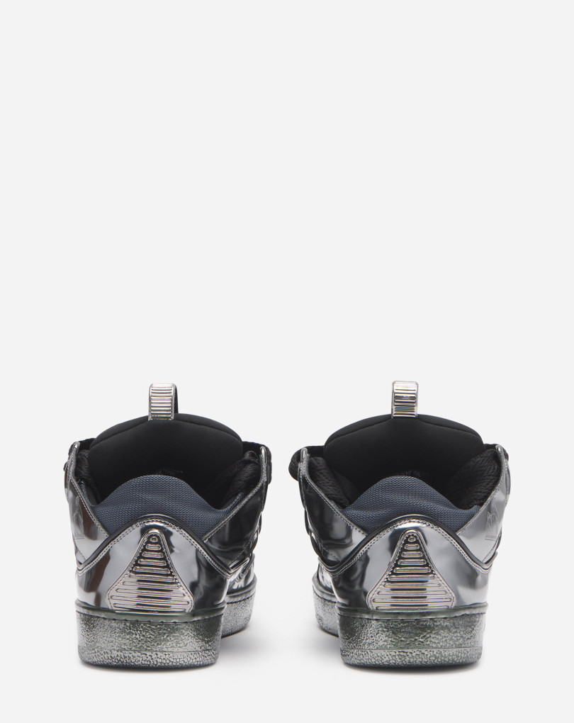 SNEAKERS CURB EN CUIR METALLISÉ