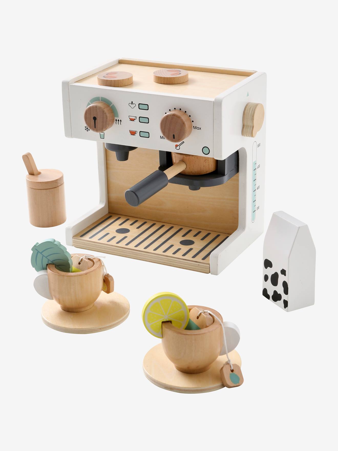 Vertbaudet Kinder Kaffee- und Teemaschine aus Holz FSC - mehrfarbig