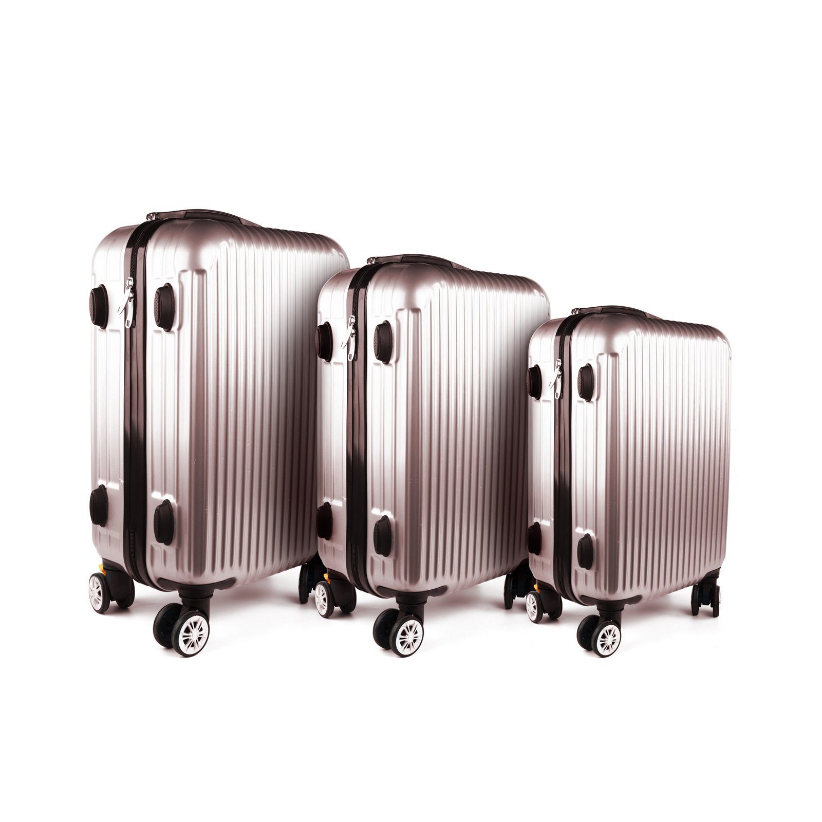 HTI-Living Kofferset Kofferset 3-teilig High Level, 4 Rollen, (Set, 3 tlg), Hartschalenkoffer mit Rollen Teleskopgriff
