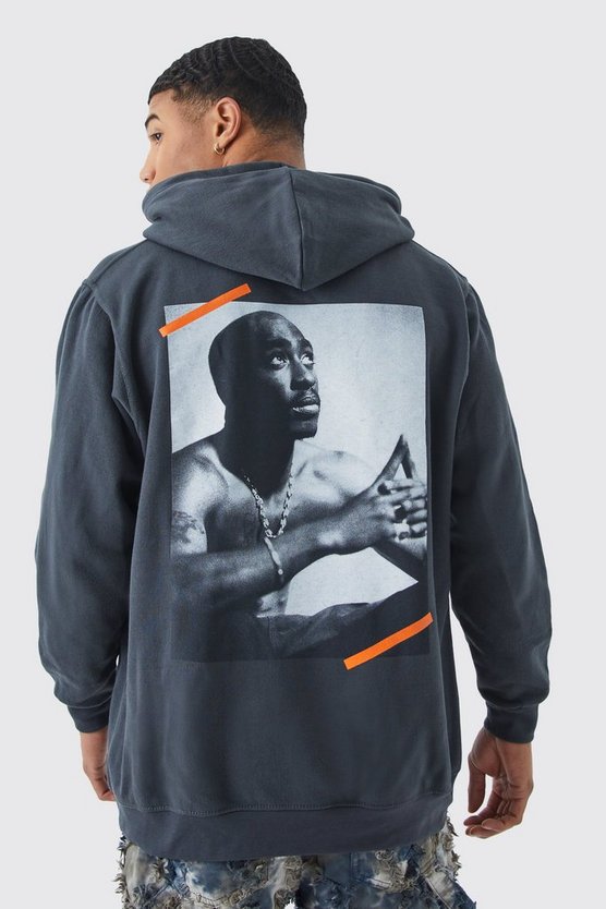 Oversize Hoodie mit lizenziertem Tupac-Print