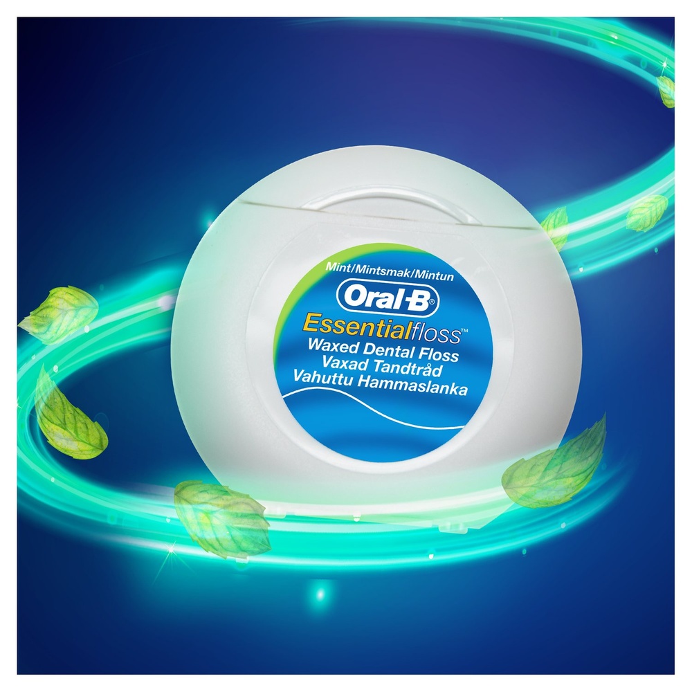 oral-b Oral-B Essential Floss Fil dentaire Ciré mentholé 50m Fil Dentaire