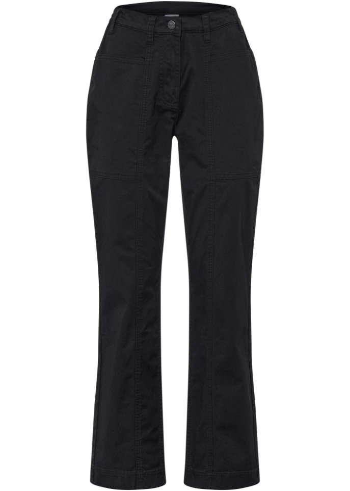 Twillhose mit High-Waist-Bequembund