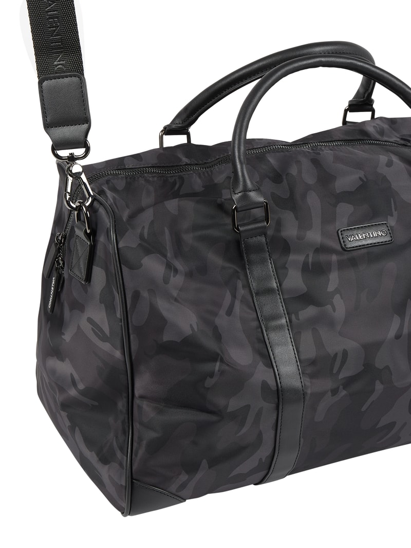 Weekender mit Camouflage-Muster in schwarz