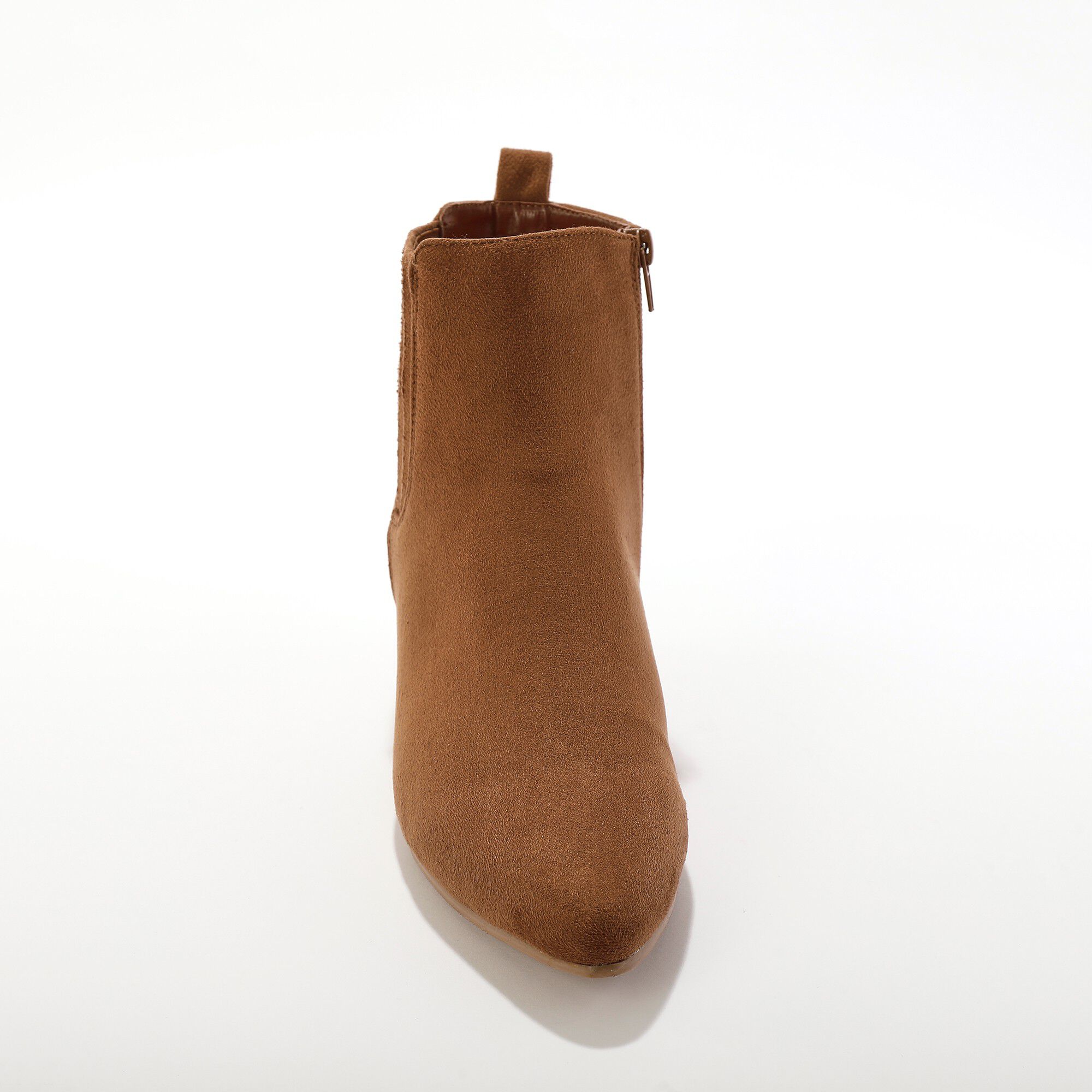 Boots folk élastiquées et zippées à talon